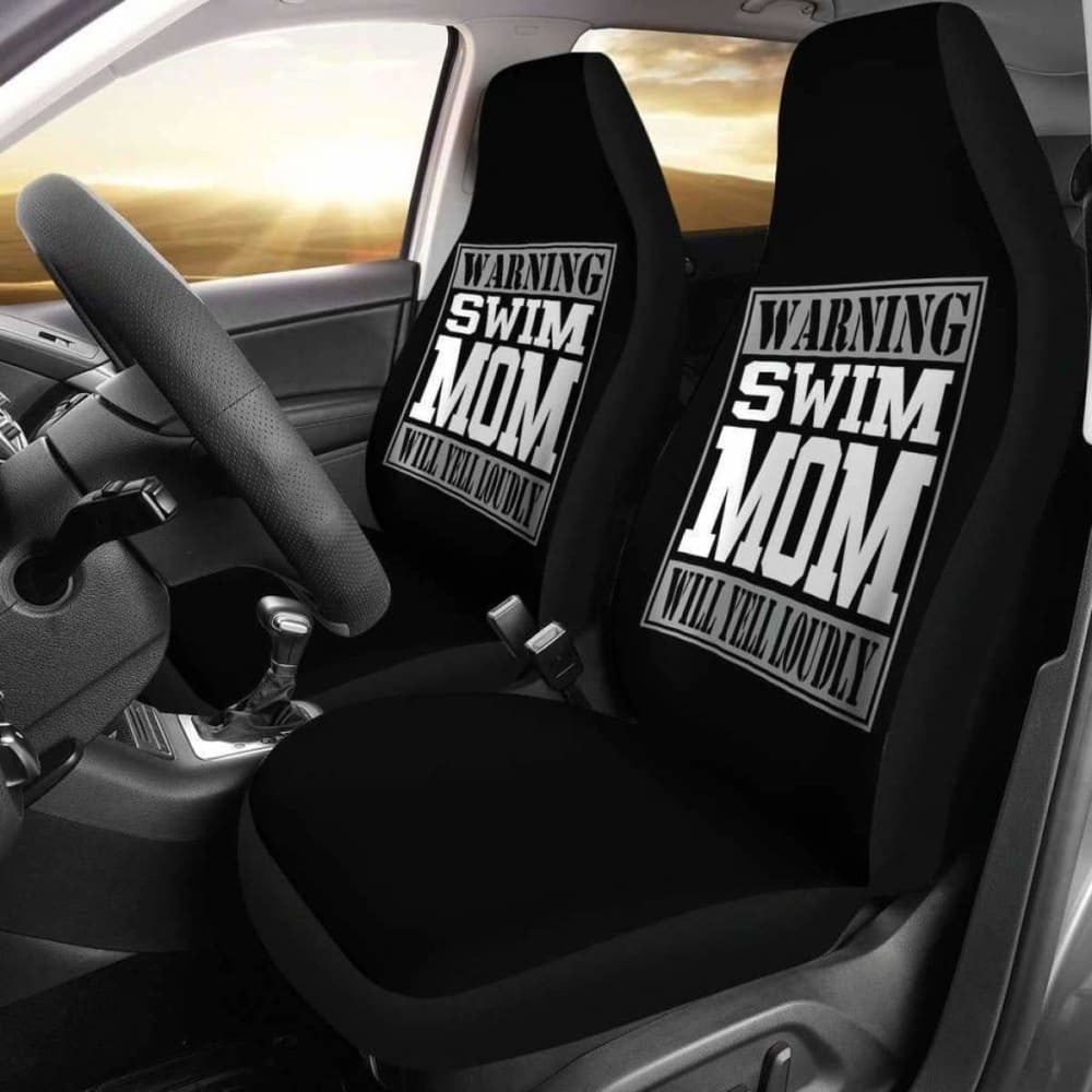Warning Swim Mom will Yell Loudly Car Seat Covers