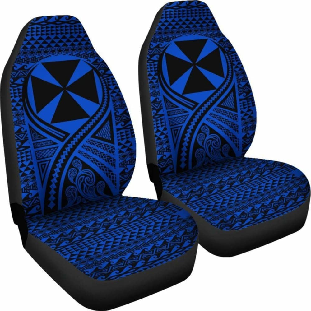 Wallis And Futuna Car Seat Cover Lift Up Blue