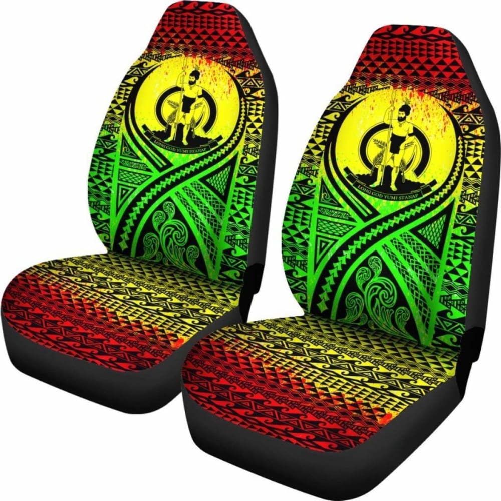 nuatu Car Seat Cover - nuatu Coat Of Arms Polynesian Tattoo Reggae -
