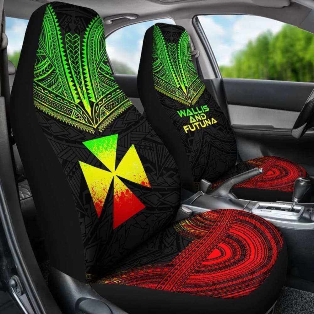 Wallis And Futuna Polynesian Chief Car Seat Cover Reggae Version