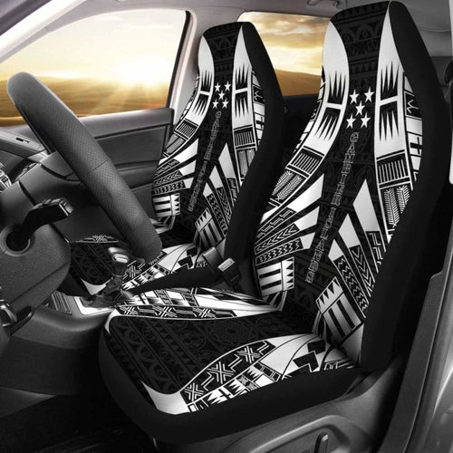 Gambier Islands Car Seat Covers - Polynesian Tattoo Black -