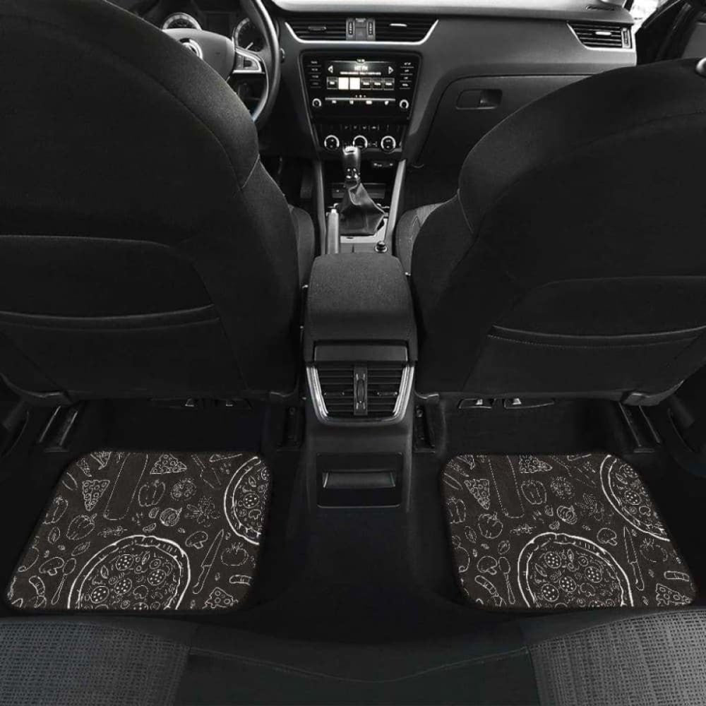 Pizza Pattern Front And Back Car Mats