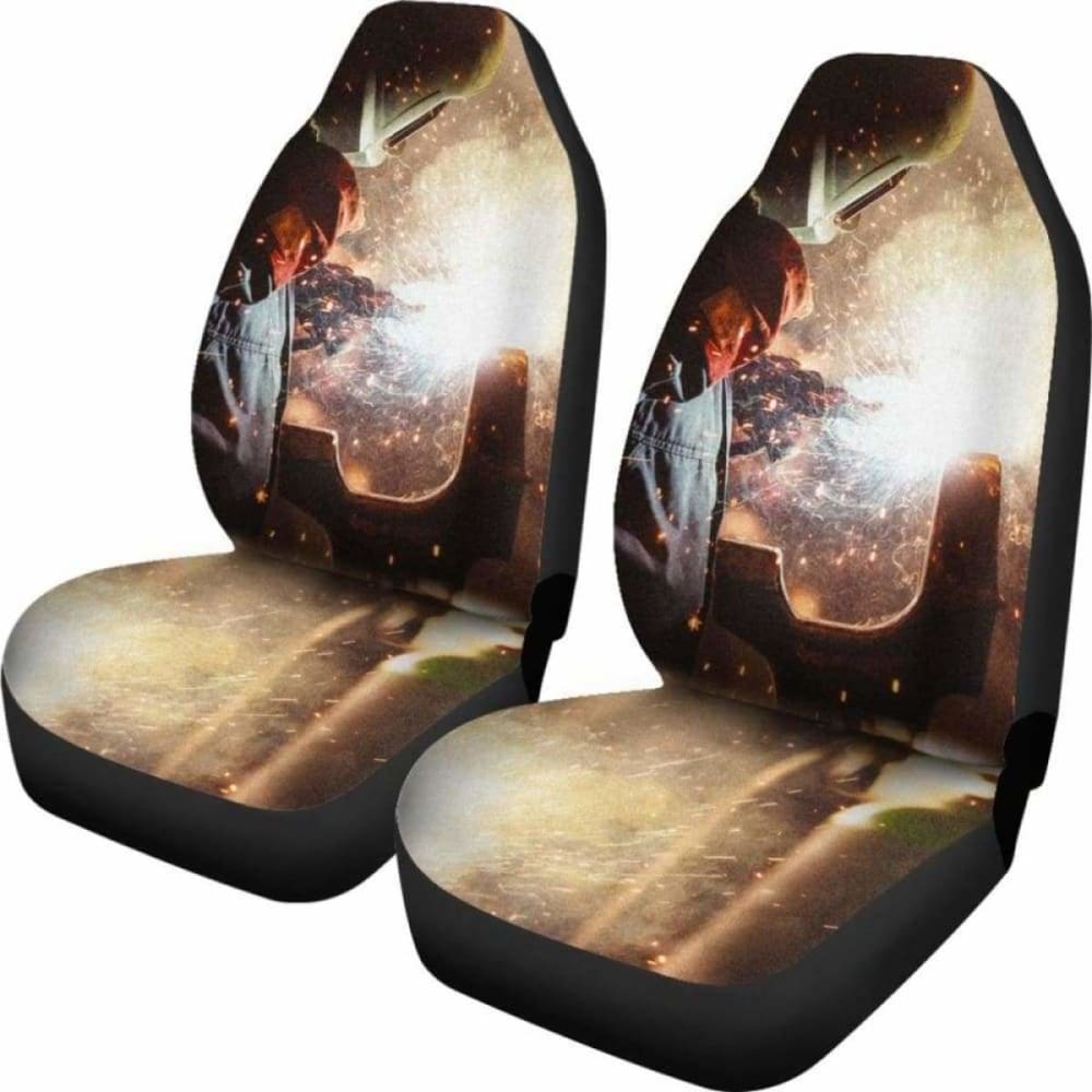 Welder At Work Car Seat Covers