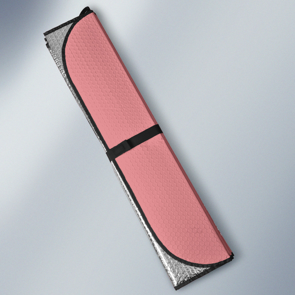 Pizza Pattern Design Pink Background Car Auto Sun Shades