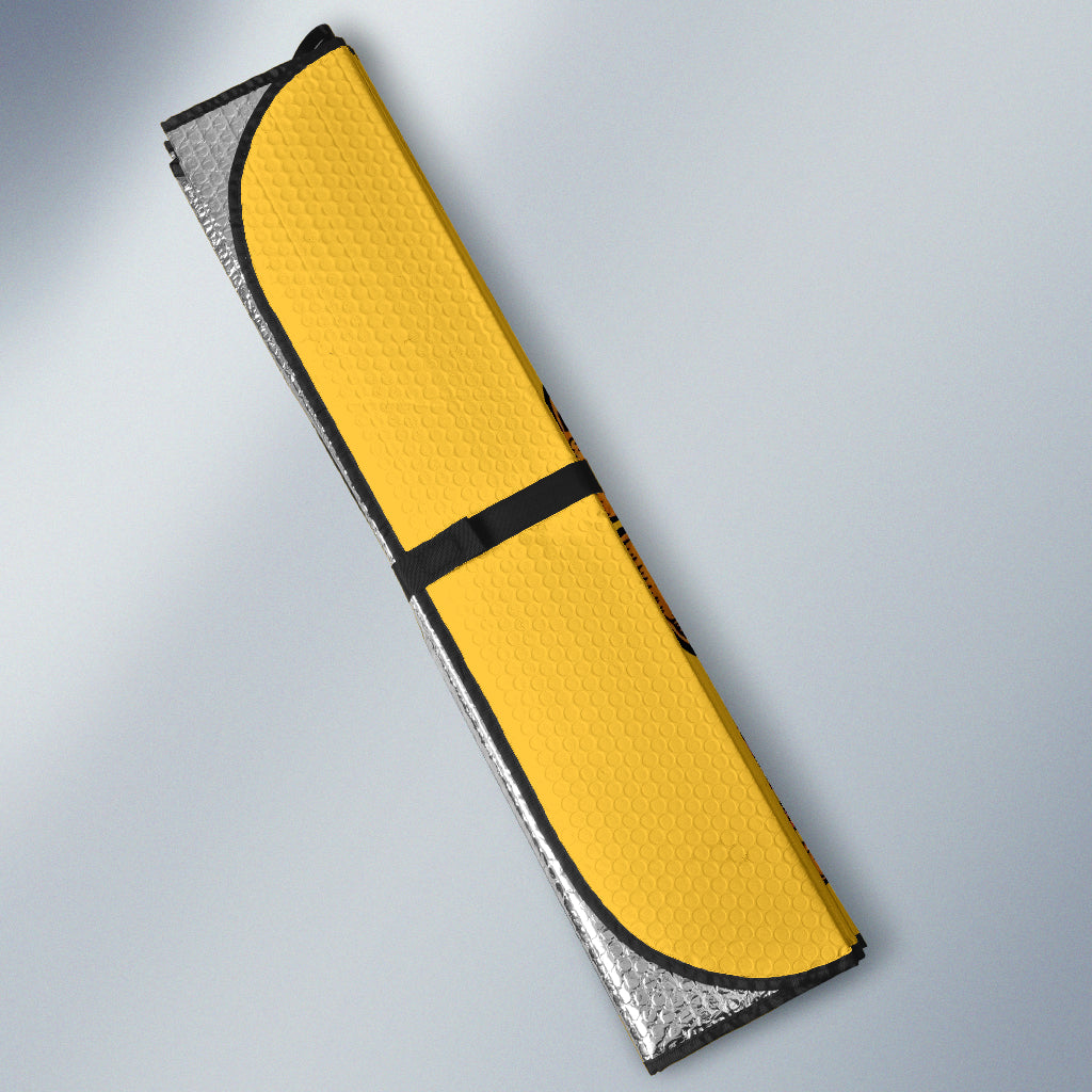 Amazing Pizza Pattern Yellow Background Car Auto Sun Shades Style