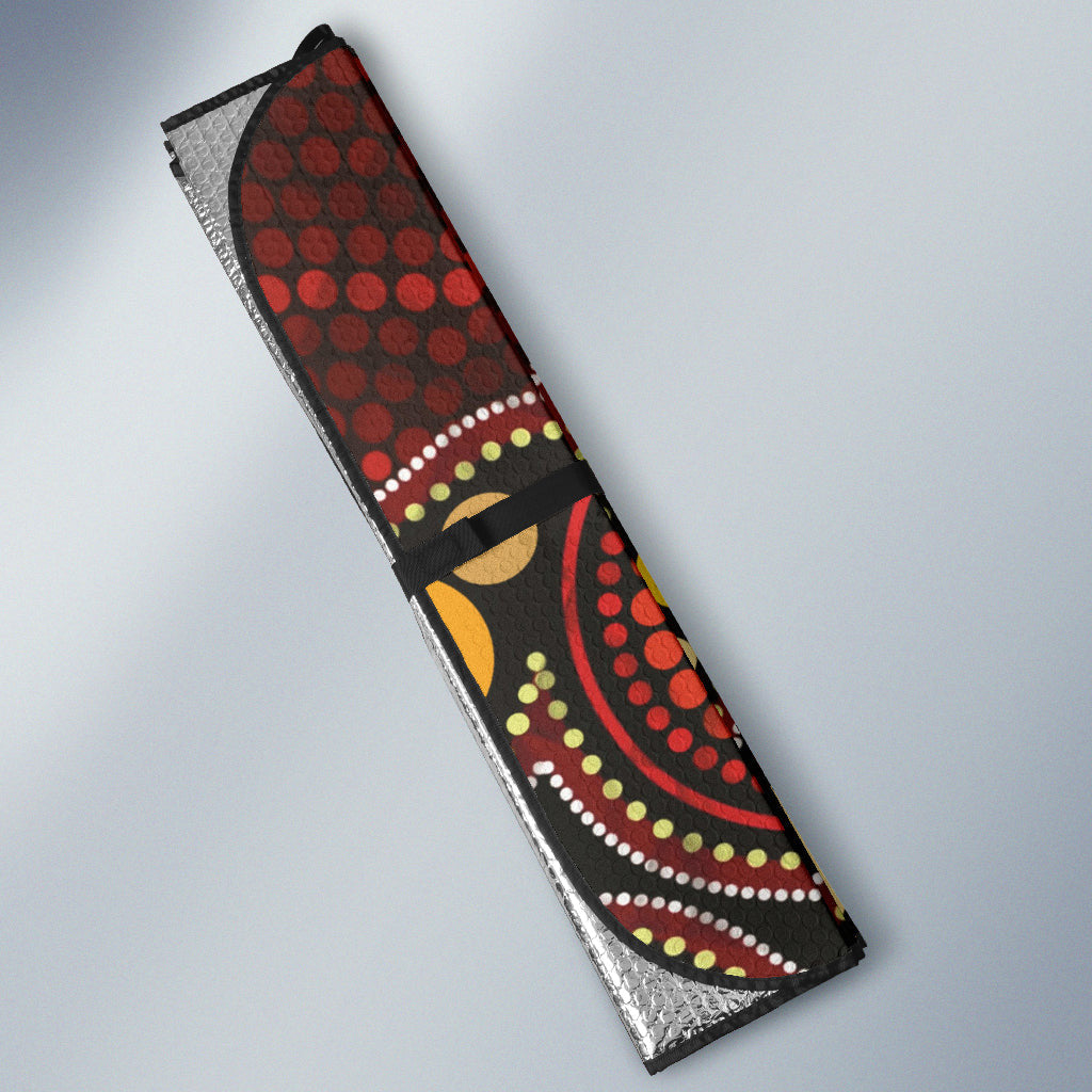 Australia Indigenous Circle Dot Car Auto Sun Shades