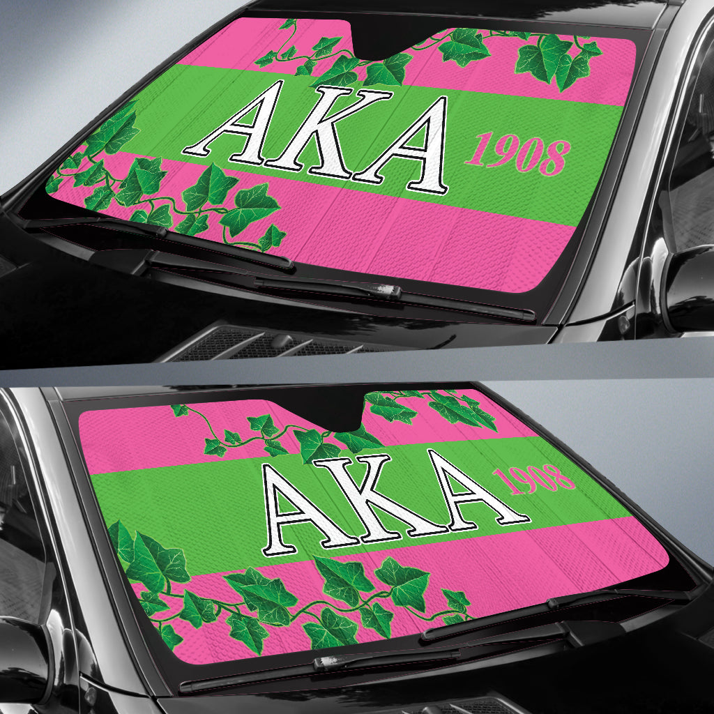 African Car Auto Sun Shades Alpha Kappa Alpha Ivy Leaf