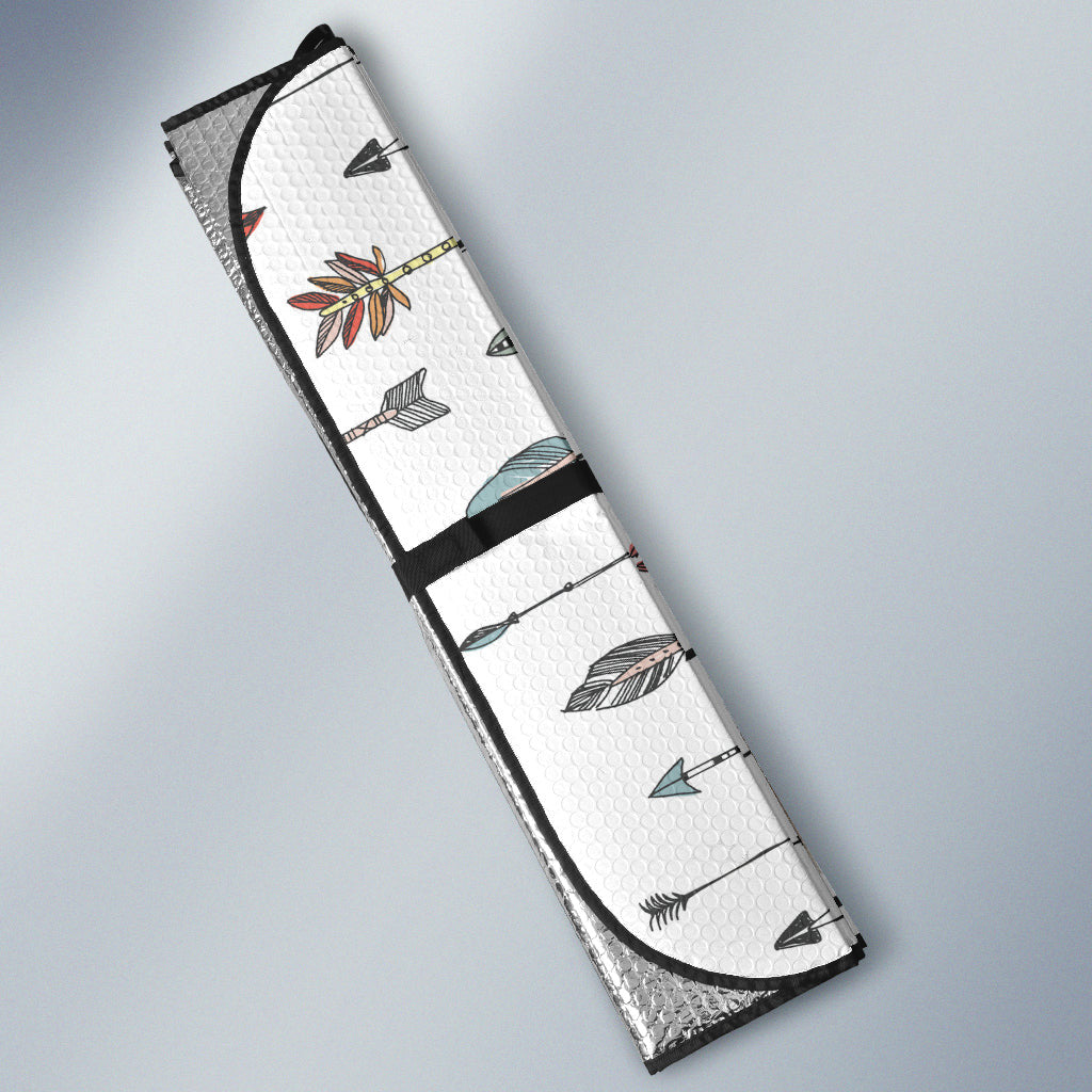 Deer Boho Arrow Feather Car Auto Sun Shades