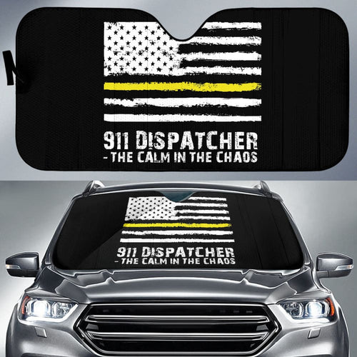 The Calm Voice In The Chaos Dispatchers Thin Yellow Line Car Auto Sun Shades