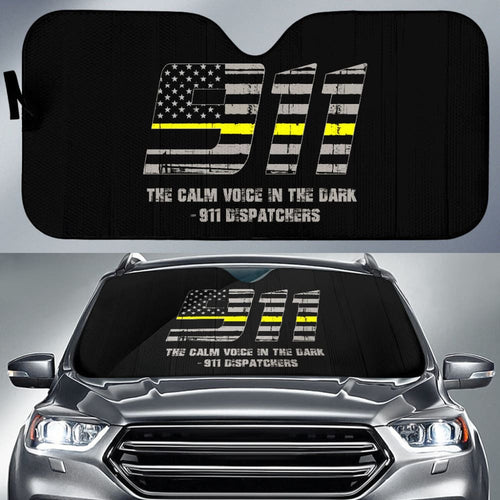 The Calm Voice In The Dark Dispatchers Thin Yellow Line Car Auto Sun Shades