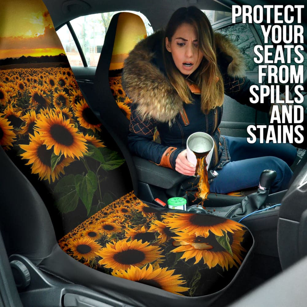 Amazing Sunflower Car Seat Covers