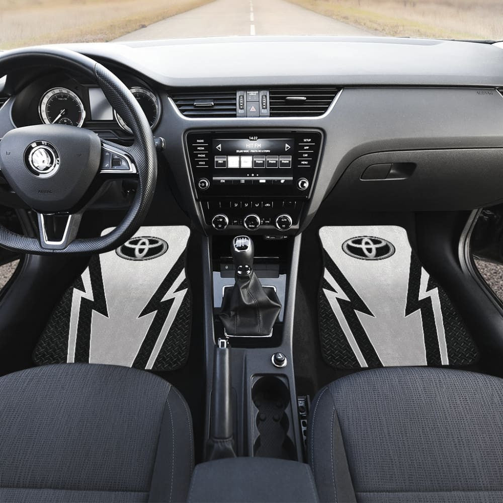 White And Black Toyota Amazing Style Car Floor Mats Custom