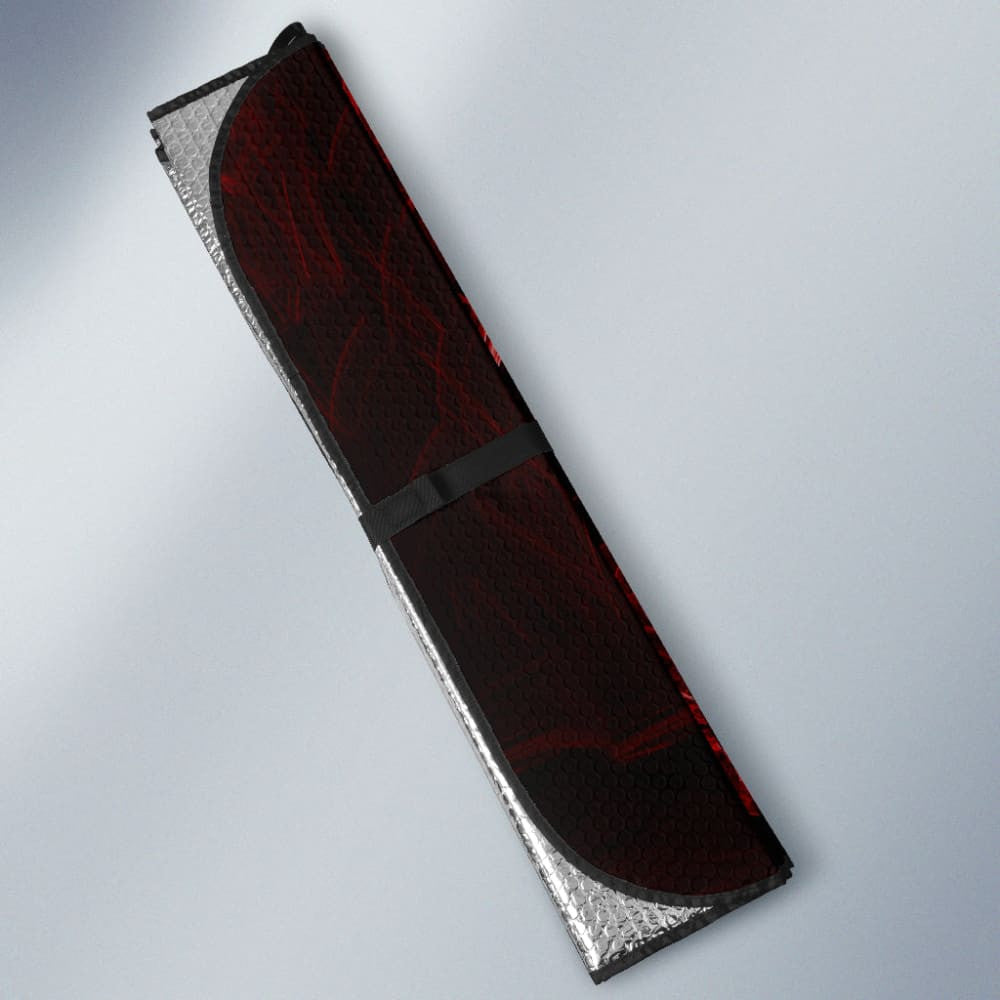 Flaming Red Fire Skull Car Auto Sun Shades