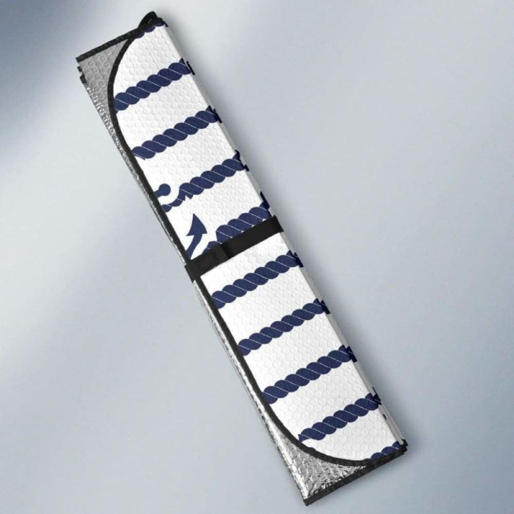 Anchor Rope Nautical Pattern Car Auto Sun Shades