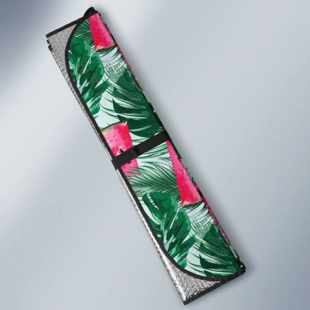 Watermelons Tropical Palm Leaves Pattern Car Auto Sun Shades