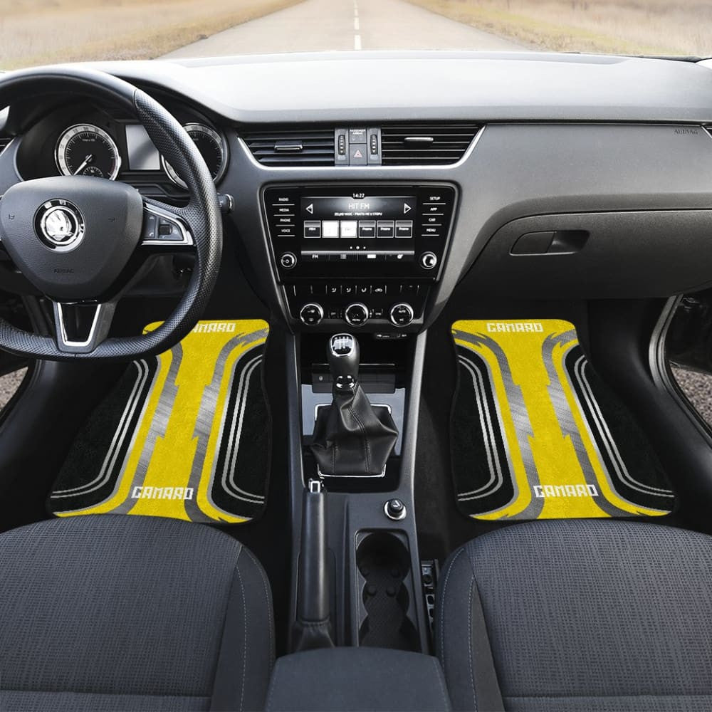 Yellow Black Camaro White Letter Car Accessories Car Floor Mats