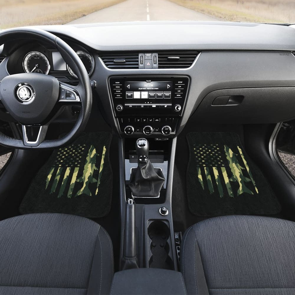 Amazing Green American Flag Car Floor Mats