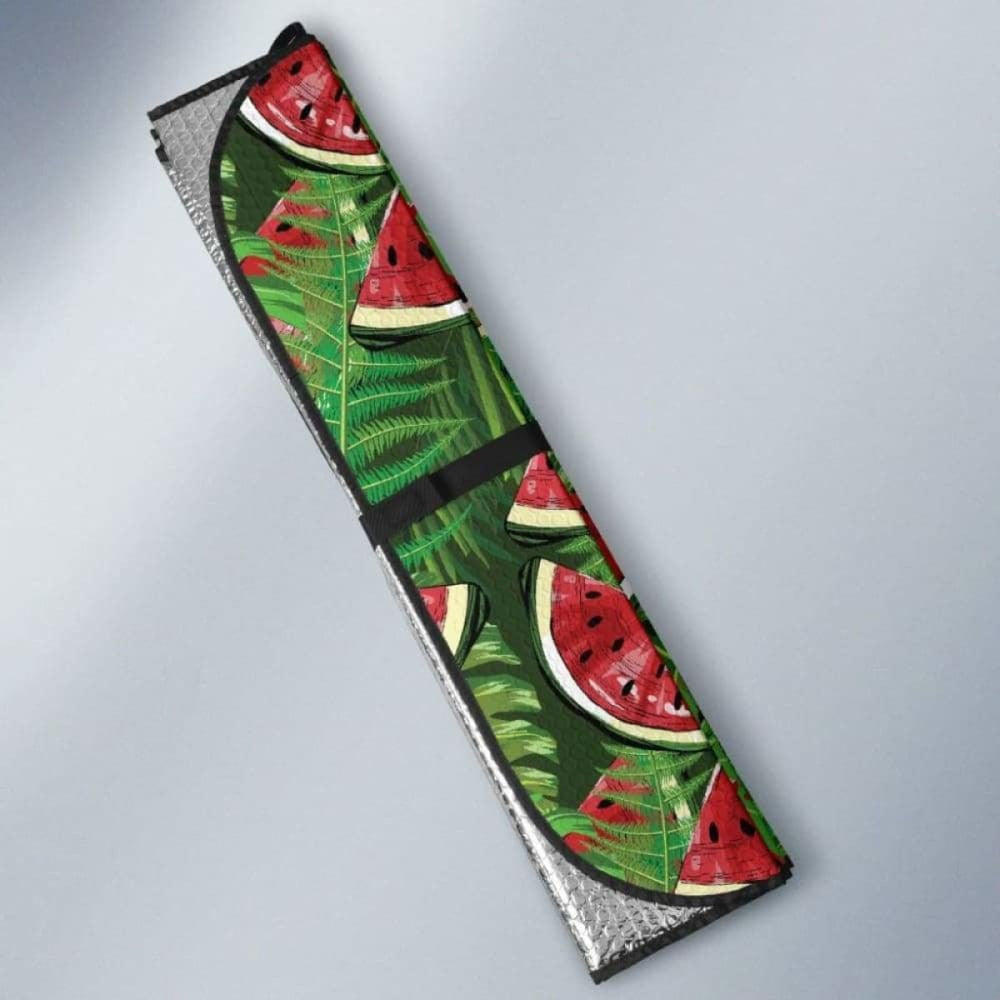 Watermelons Tropical Palm Leaves Pattern Background Car Auto Sun Shades