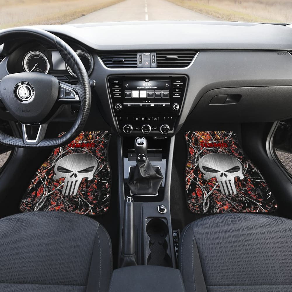 Wildfire Camouflage US Marine Corps Punisher Print Design Car Floor Mats