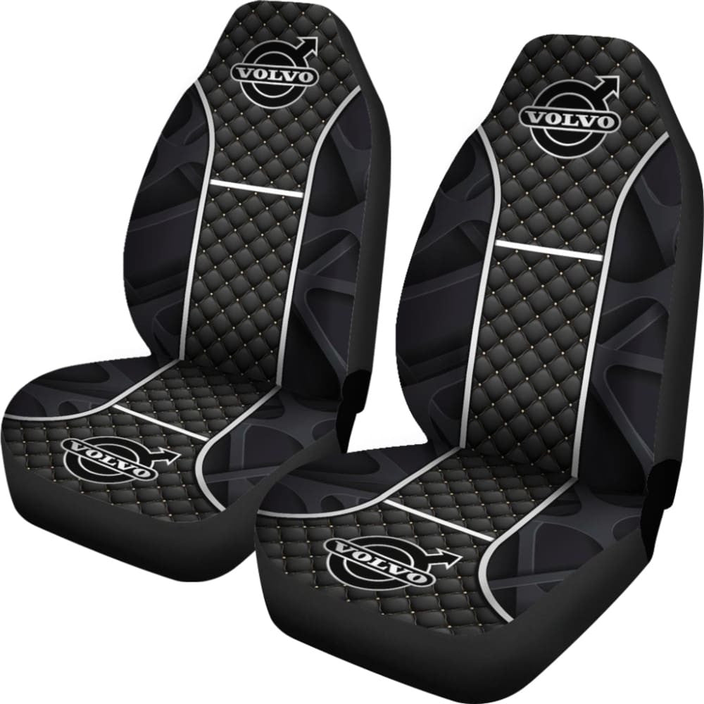 Amazing Volvo Black Themed Printed Car Seat Covers