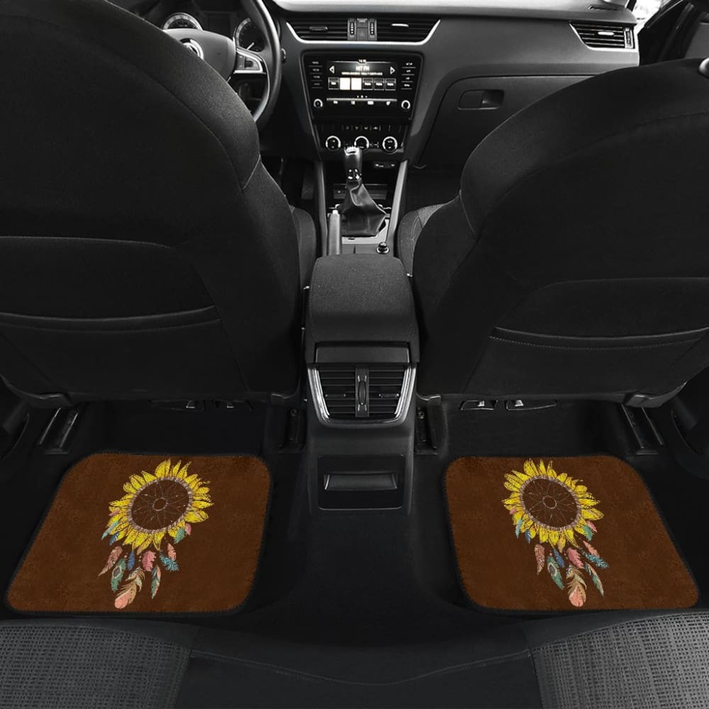 Amazing Sunflower Native Dreamcatcher Car Floor Mats