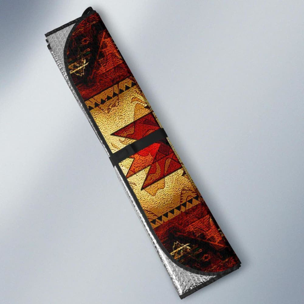Southwest Brown Symbol Native American Design Auto Sun Shades