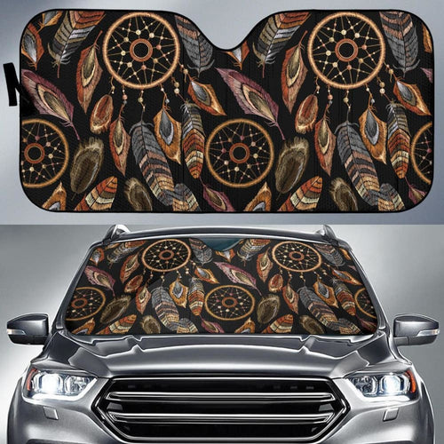 Dreamcatcher Feather Native American Auto Sun Shades
