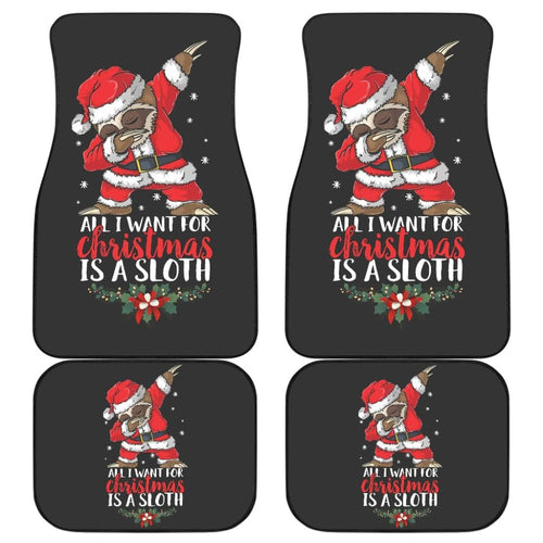 All I Want For Christmas Is A Sloth Car Floor Mats