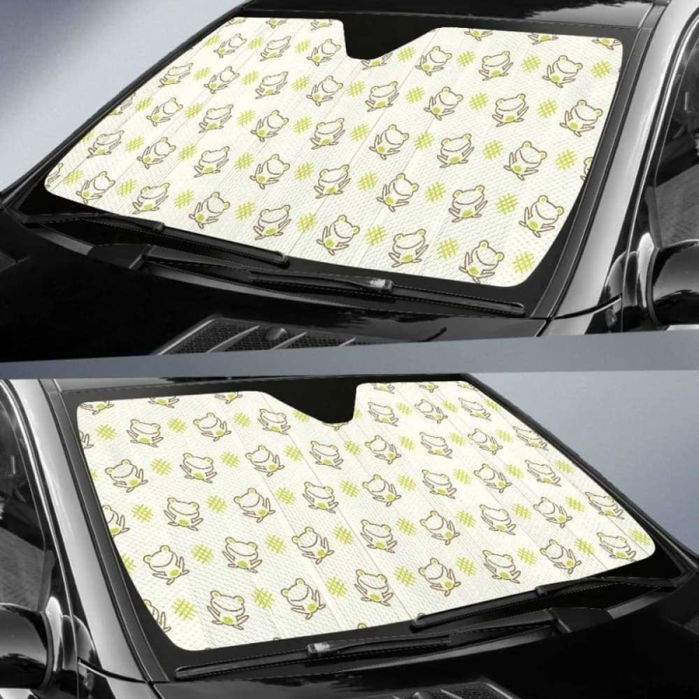 Cute Cartoon Frog Baby Pattern Car Auto Sun Shades
