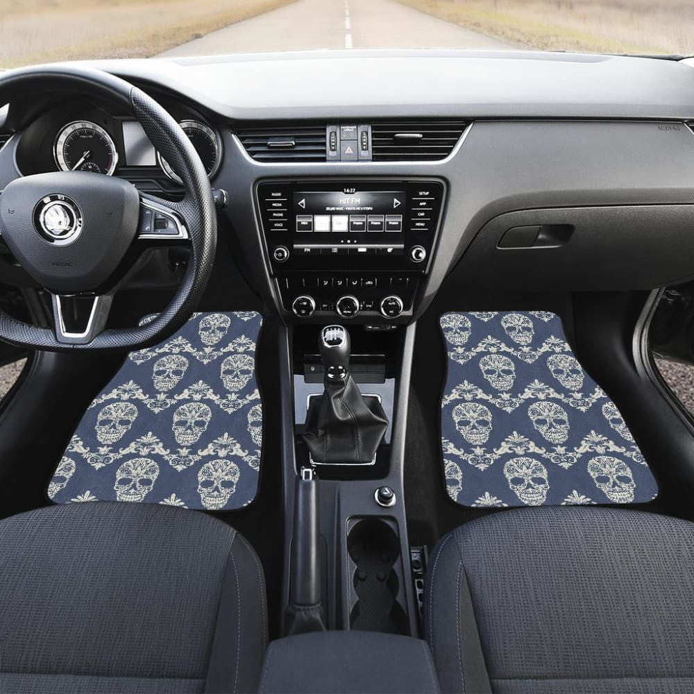 Set Of - Sugar Skulls Car Mat Car Floor Mat