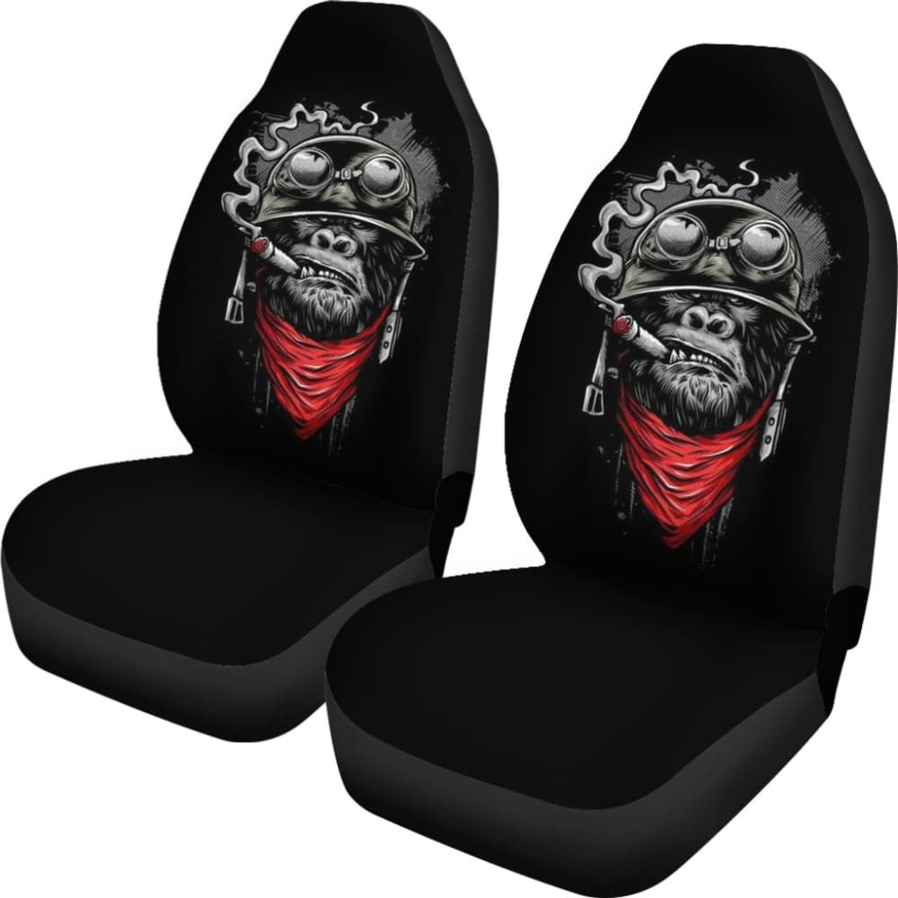 Badass Monkey Smoking Car Seat Covers