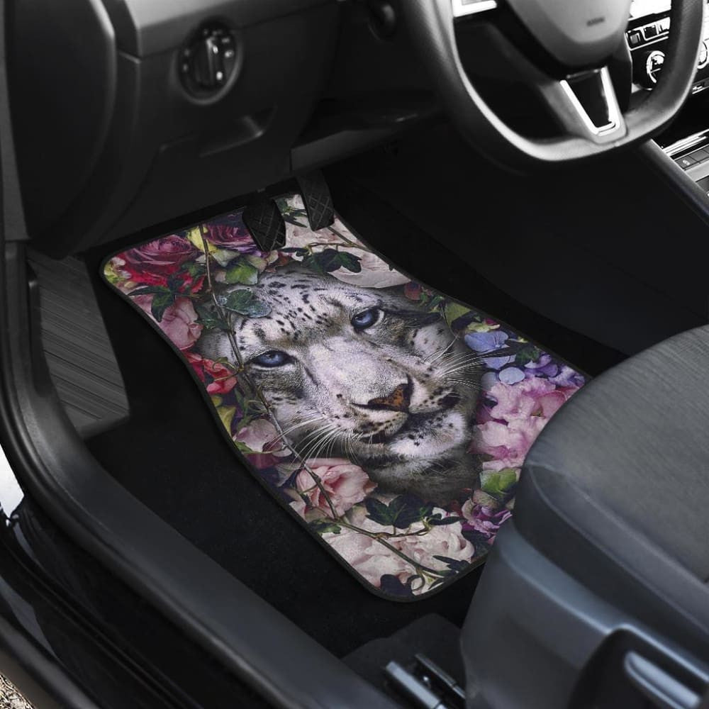 White Tiger Flower Amazing Gift Ideas Car Floor Mats