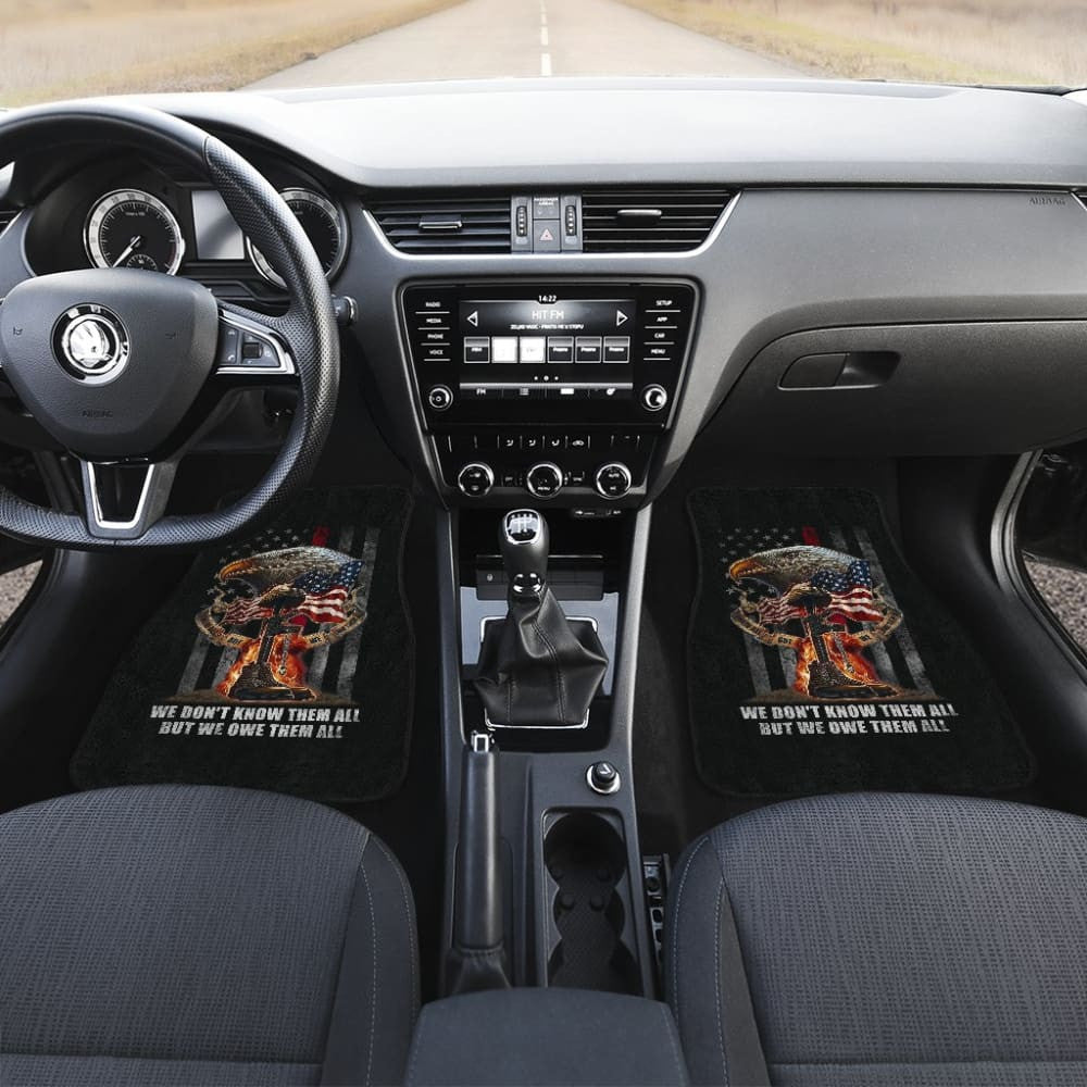 American Flag Eagle We Don't Know Them All, But We Owe Them All Patriotic Car Floor Mats
