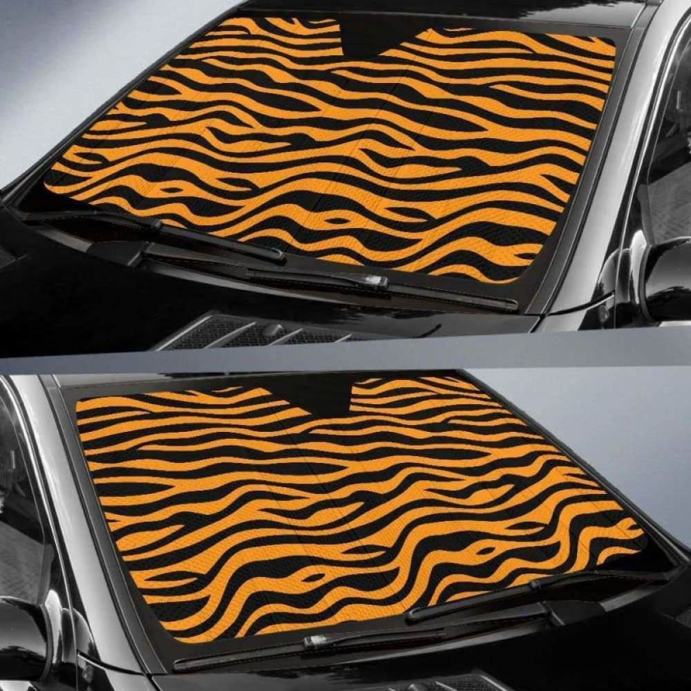 Bengal Tigers Skin Print Pattern Background Car Auto Sun Shades