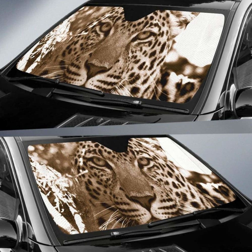 Leopard Wildlife South Africa Close Up Hd Car Sun Shade