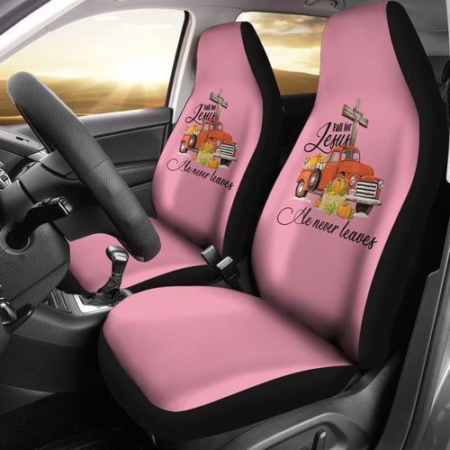 Fall For Jesus He Never Leaves God Lovers Car Seat Covers