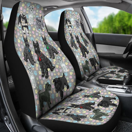 I Love Schnauzers Car Seat Covers (Paw Prints, No Heart) -