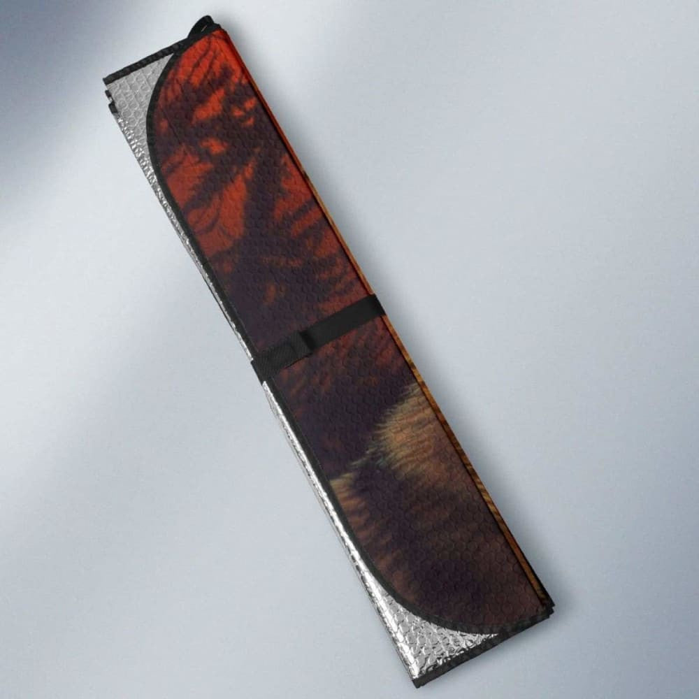 Car Sun Shade With Wolf Print