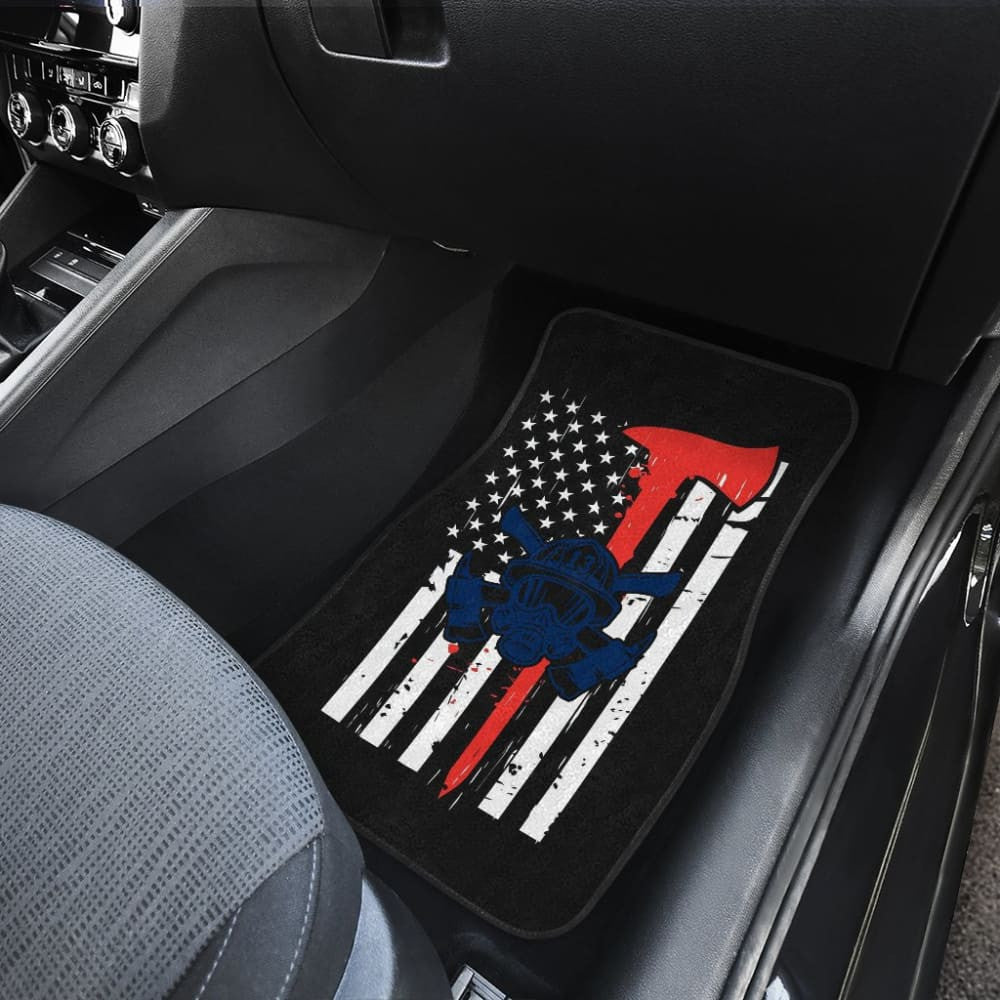 Firefighter Fire and Rescue, Courage, Honor Thin Red Line Car Floor Mats