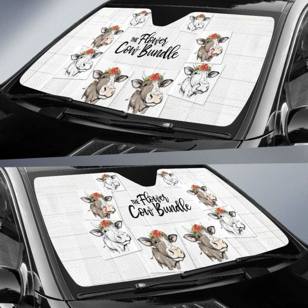 Auto Sun Shades - Cow