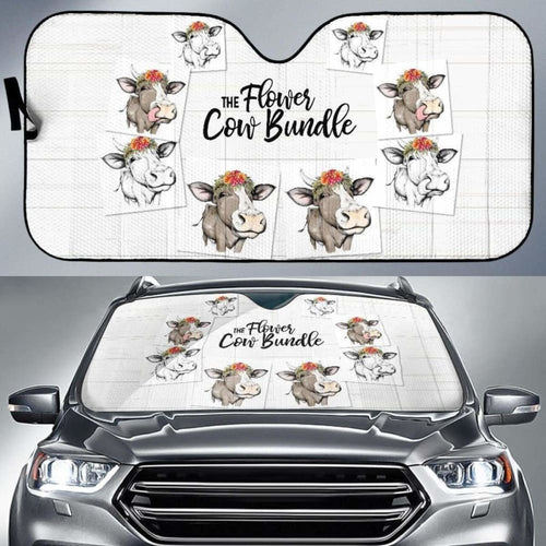 Auto Sun Shades - Cow