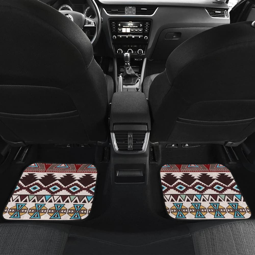 Brown Boho Aztec Car Floor Mats