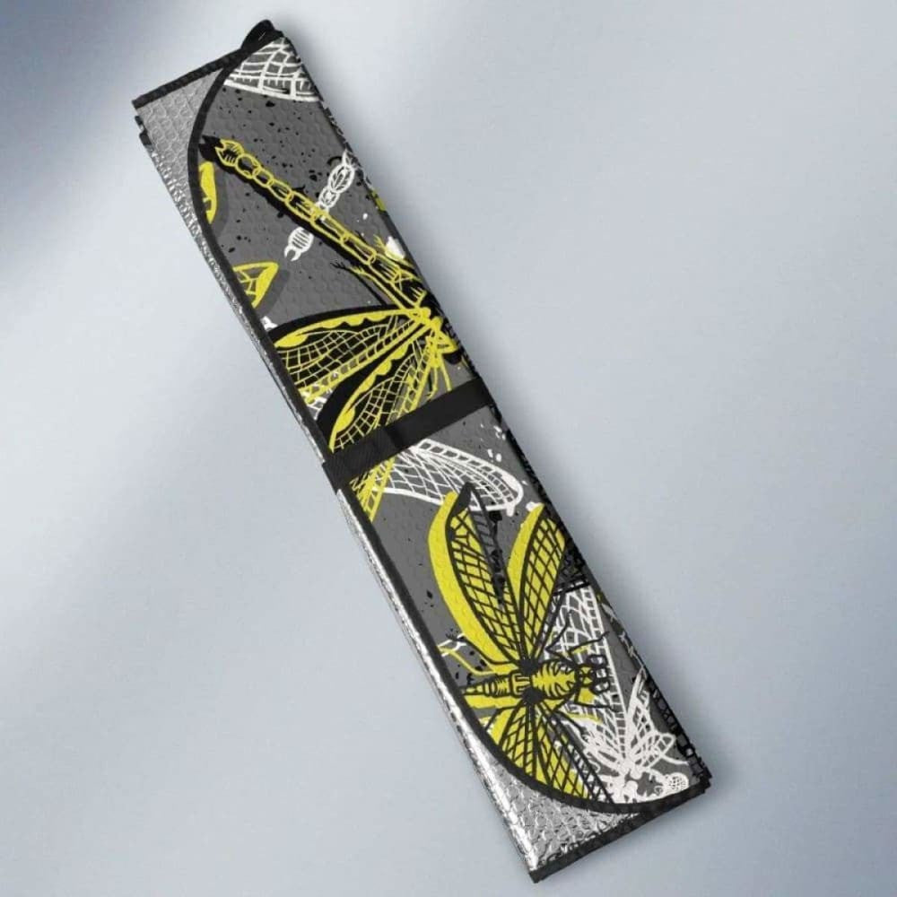 Hand Drawn Dragonfly Pattern Car Auto Sun Shades