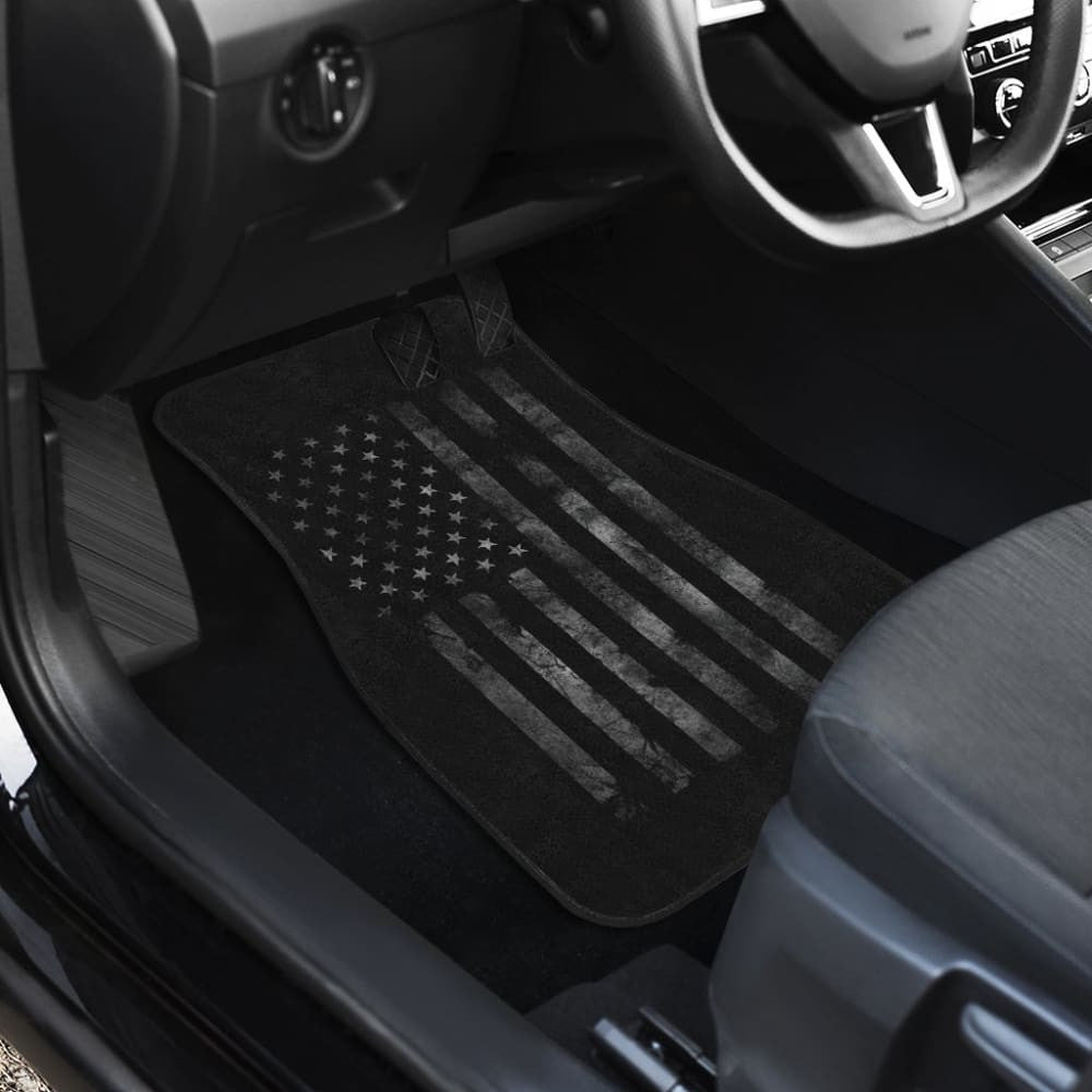 American Flag Black Car Floor Mats