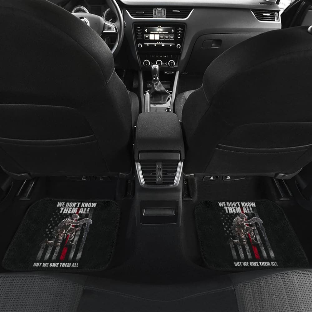 American Flag Soldier We Don't Know Them All, But We Owe Them All Patriotic Car Floor Mats