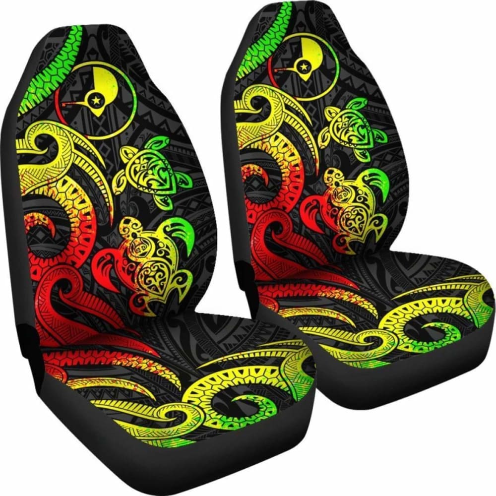 Yap Micronesian Car Seat Covers - Reggae Tentacle Turtle -