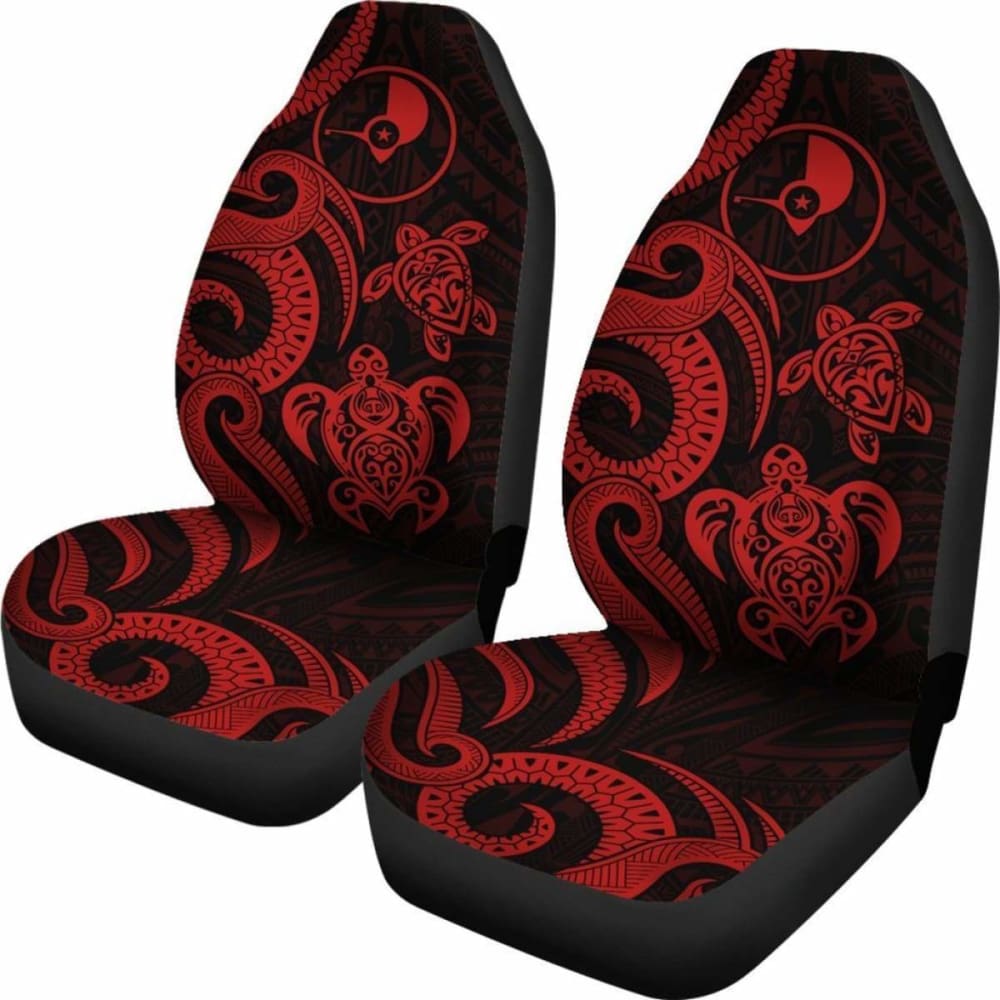 Yap Micronesian Car Seat Covers - Red Tentacle Turtle -
