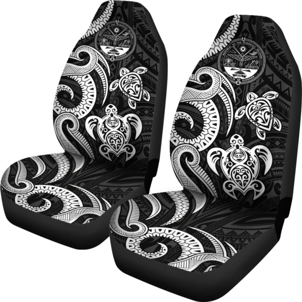 Marshall Islands Car Seat Covers - Tentacle Turtle White -