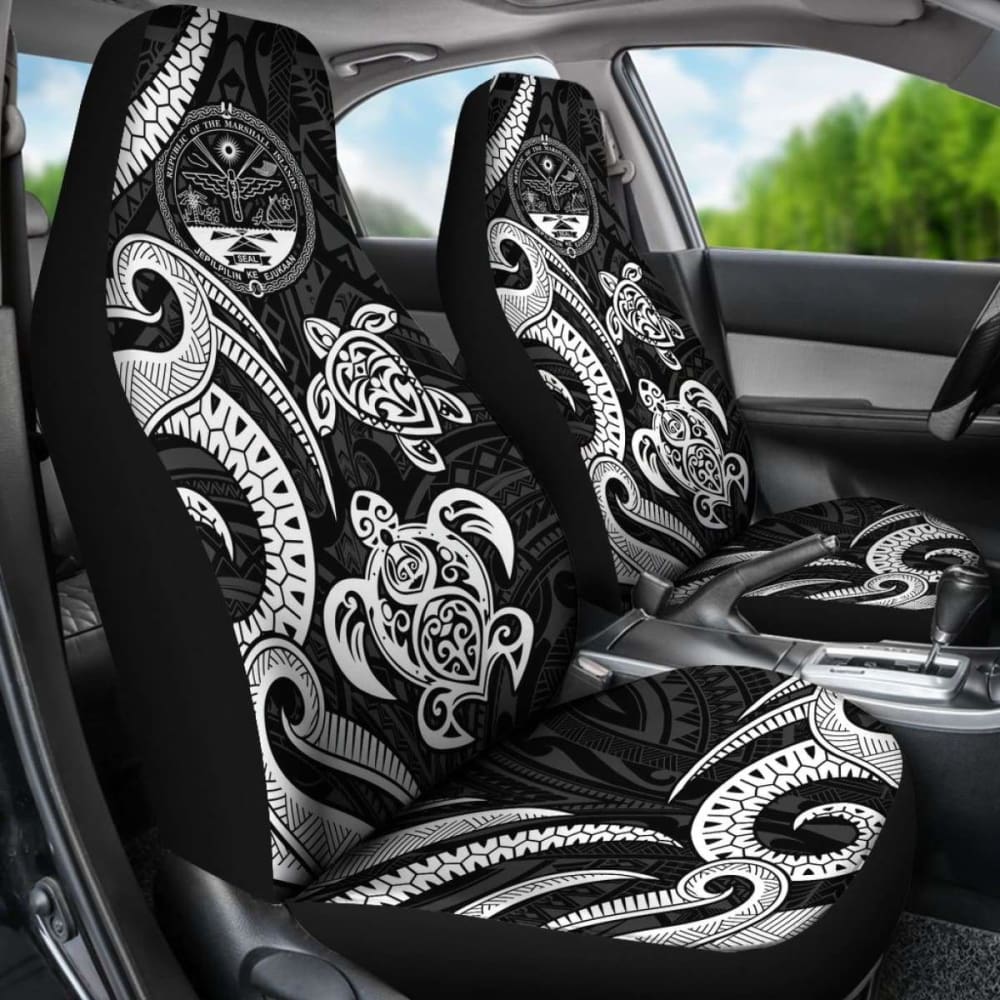 Marshall Islands Car Seat Covers - Tentacle Turtle White -