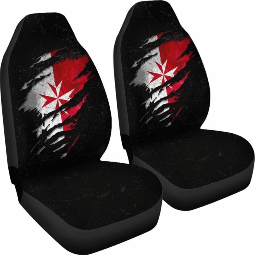 Malta In Me Car Seat Covers - Special Grunge Style (Set Of Two)